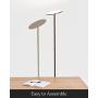 Brightech Sky LED Torchiere Super Bright Floor Lamp - Contemporary, High Lumen Light for Living Rooms & Offices - Dimmable, Indoor Pole Uplight for Bedroom Reading - Bronze