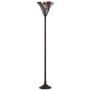 JONATHAN Y JYL8001A Williams Style 71'' Torchiere LED Floor Lamp, Tiffany, Traditional for Bedroom, Living Room, Bronze