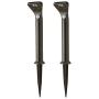 Mr. Beams MB592 Outdoor Wireless Motion Sensing 80-Lumen LED Path Lights with Ground Stakes, Dark Brown, 2-pack