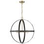 Ceiling Light Fixture Vintage Chandelie for Living Room Dining Room,Globe Pendant Lighting Metal Chandelier