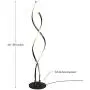 Brightech Embrace - Modern LED Spiral, 2 in 1 Lamp for Living Rooms - Contemporary Bright Lighting, Standing 40'' Tall End Table Lamp Adjustable to 66'' Floor Lamp - Dimmer Built in - Black