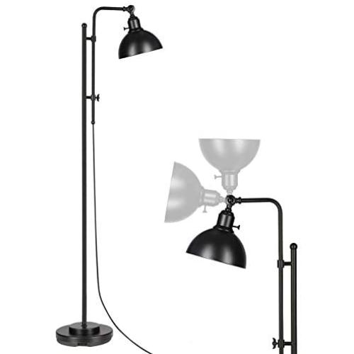 DEWENWILS Floor Lamp for Living Room,Rustic Industrial Standing Lamp with Metal Shade,58-65 Inches Adjustable Height,Floor Lamps for Bedroom, Office, Reading Room