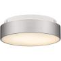 Autelo 12'' Flush Mount Ceiling Light Fixture, Frosted Glass Shade 2-Light Close to Ceiling Light Fixture in Brushed Nickel Finish, E26 Socket for Living Room Hallway Bedroom Farmhouse C3312 ST