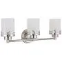 Doraimi 3 Light Frosted Glass Shade Wall Sconce Lighting with Brushed Nickel Finish, Modern Wall Light Fixture with Hollow Lamp Cup for Bath Room, Bed Room, LED Bulb(not Include)