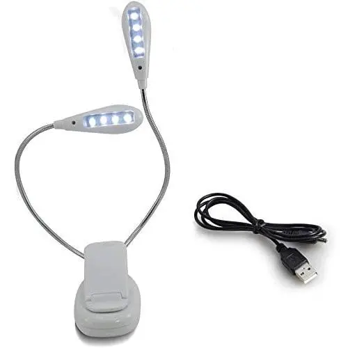 Soondar Clip On Lamp Flexible LED Reading Light, Dual Head Clamp Light Eye Care Desk Lamps Music Stand Light with Adjustable Brightness for Bed Dorm Headboard Soondar Clip On Lamp Flexible LED Reading Light, Dual Head Clamp Light Eye Care Desk Lamps Music Stand Light with Adjustable Brightness for Bed Dorm Headboard