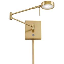 George Kovacs P4308-248, 1 Light LED Swing Arm Wall Lamp, Honey Gold