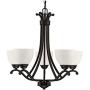 Doraimi Lighting Modern 5 Light Contemporary Chandeliers Printing Black Finish Modern Light