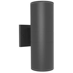 GetInLight LED Outdoor Cylinder Wall Sconce, Matte Black, Wall Lamp with Double Directions, Non-Dimmable, 12 Inch, 24W, 3000K(Soft White), Waterproof IP65 Outdoor Wall Light for Porch,IN-0601-D1-BK-30