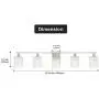 BONLICHT Bathroom Vanity Light Fixtures 5 Light Brushed Nickel Wall Lighting Crystal Wall Sconce with K9 Crystal Drop Modern Farmhouse Style Bath Wall Mount Lamp for Living Room Hallway Kitchen Porch