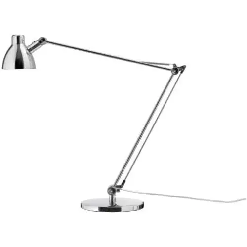 Ikea Antifoni Table Lamp, Work, Reading, Adjustable Nickel Plated