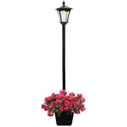 Outdoor Solar Lamp Post Light, 67＂Solar Powered Street Lights with Planter for Landscape Pathway Street Patio Yard