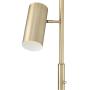 Canasta Modern Floor Lamp 3 Light Tree Satin Brass Adjustable Shade for Living Room Reading Bedroom Office - Possini Euro Design