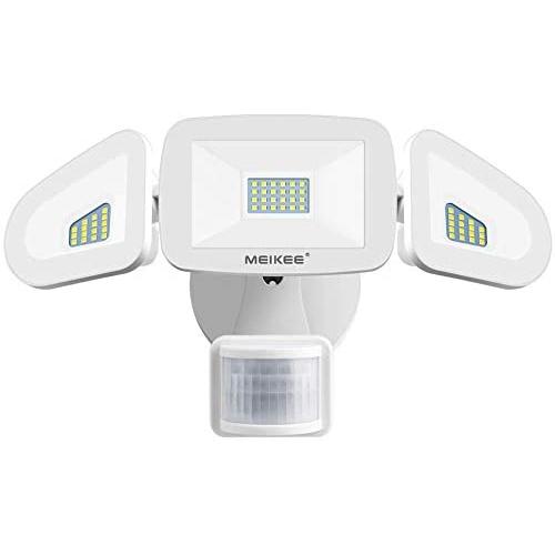 MEIKEE 42W LED Security Lights Motion Sensor Light Outdoor Flood Light, 4200LM, 5000K, IP65 Waterproof, 3 Adjustable Heads Motion Detector Lights for Outside Garage Yard Garden Porch Entryways