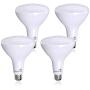 4 Pack Brightest BR40 LED Bulbs by Bioluz LED – Instant ON Warm LED Energy Saving Bulbs, 17w (120w Replacement) 2700k Bulb 1400 Lumen, Indoor/Outdoor Smooth Dimmable Lamp UL Listed