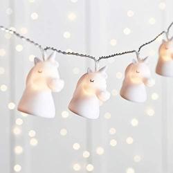 Lights4fun, Inc 12 Unicorn Battery Operated LED Indoor Kids Bedroom String Lights