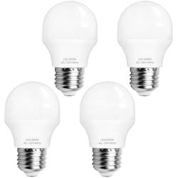 LED Light Bulb 40W Equivalent, 4W A15 Appliance Bulbs 5000K Daylight E26 Medium Base 120V 420 Lumens for Fridge and Ceiling Fan, Pack of 4