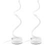 LENIVER LED Table Lamp Set of 2, Modern Minimalist Dimmable Spiral Table Lamp, 12W 3 Color Bedside Lamp Desk Light for Bedroom, Living Room, Office, Nightstand, Bookshelf (White)