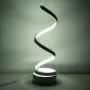 Spiral LED Desk Lamp, Curved Table Lamp, Modern Minimalist Lighting Design, 24W Multiple Color Temperature LED Table Lamp, Modern Lamp for Living Room and Bedroom, White