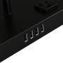 USB Bedside Table Lamp with 4 USB Charging Ports, Black Nightstand Lamp, Thicken Stable Base, Convenient Pull Chain for Bedroom Living Room (Black)
