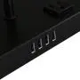 USB Bedside Table Lamp with 4 USB Charging Ports, Black Nightstand Lamp, Thicken Stable Base, Convenient Pull Chain for Bedroom Living Room (Black)