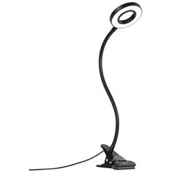 Clip on Light Reading Lights LED, Eye-Care Reading Lamp for Headboard/Office/Dorm,3 Modes & 10 Dimming Clamp Desk Lamp with Auto-Off Timer,360°Flexible Gooseneck Night Light,7W (No Adapter)