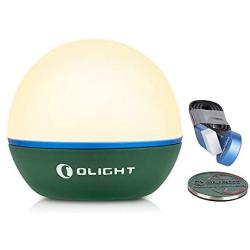 Olight Obulb 55 Lumens 4-Mode Orb Light Night Lights MCC Rechargeable Bedside Lamp with Magnetic Bottom for Home Decor, Nursery, Camping, Hiking（Green）