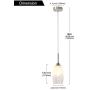 TODOLUZ Mini Single Pendant Light Fixture with Half White Artistic Glass Lampshade Brushed Nickel Finished Hanging Ceiling Pendant Lighting for Kitchen Island Cafe Living Room