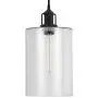 Henn&Hart PD0074 Industrial 1 Contemporary Blackened Bronze with Seeded Glass Shade for, Kitchen, Dining, Living Room, Foyer Pendant Light, One Size, Black