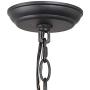 Mason Jar Lights, Farmhouse Chandelier in Rustic Faux Wood and Metal Finish, 22” Kitchen Light Fixtures for Dining Room, Living Room, Foyer