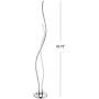 JONATHAN Y JYL7008A Cairo 63.75'' LED Integrated Floor Lamp Modern,Contemporary for Bedrooms, Living Room, Office, Reading, Chrome