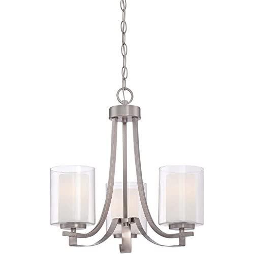 Minka Lavery Chandelier Pendant Lighting 4103-84, Parsons Studio Dining Room, 3 Light, Nickel
