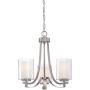 Minka Lavery Chandelier Pendant Lighting 4103-84, Parsons Studio Dining Room, 3 Light, Nickel