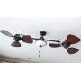 Harbor Breeze Twin Breeze Ii 74-in Oil-rubbed Bronze Outdoor Downrod Ceiling Fan