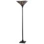 LB Lighting Tiffany Style Stained Glass 1-Light Floor Torchiere Standing Floor Lamp W14.1'' X H 69''