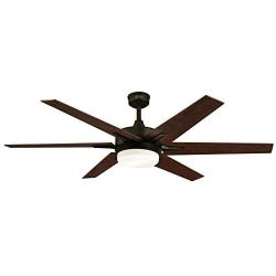 Westinghouse Lighting Oil Rubbed Bronze, Remote Control Included 7207800 Cayuga 60-inch Indoor Ceiling Fan, Dimmable LED Light Kit with Opal Frosted Glass