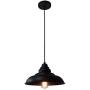 Barn Pendant Lights, FINXIN 1-Light Hanging Light for Kitchen Dining Table Oil-Rubbed Bronze/Black 12'' Ceiling Dome Pendant Lighting E26 Base (Black)