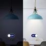 KWOKING Lighting Lovely Industrial 1 Light Pendant Lamp Modern Ceiling Lights with Adjustable Cord Colorful Hanging Lamp for Dining Table Restaurant Kitchen Island Blue Finish