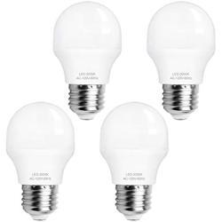 LED Light Bulbs E26 40 Watt Equivalent, 4 Watt A15 LED Appliance Bulb 3000K Soft White 120V 400 Lumens for Refrigerator Ceiling Fan, Pack of 4