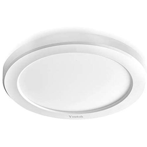 Youtob LED Ceiling Light Flush Mount with Adjustable 3 Colors, 15W 1500lm Round Lighting Fixture for Kitchens, Closets, Hallways, Stairwells, Bedrooms(3000k/4000k/5000k Available) (White)