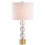 JONATHAN Y JYL5017A Ashley 25.25'' Crystal LED Table Lamp Glam,Transitional,Modern,Midcentury for Bedroom, Living Room, Office, College Dorm, Coffee Table, Bookcase, Clear/Brass