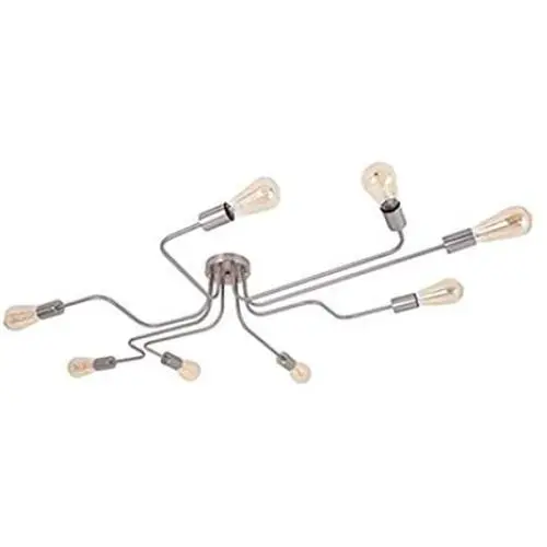 RUXUE Industrial Semi Flush Mount Ceiling Light Modern Sputnik Pendant Light for Kitchen Living Room Bedroom Dining Room RUXUE Industrial Semi Flush Mount Ceiling Light Modern Sputnik Pendant Light for Kitchen Living Room Bedroom Dining Room