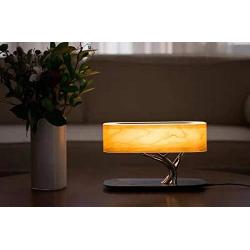 MODIRNATION Bonsai Tree of Light - Bedside Smart Table Lamp with Built-in Bluetooth Speaker and Wireless Charger for Bedroom, Office, Living Room, Stepless Dimming Desk Lamp with Sleep Mode