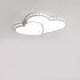 Gdrasuya10 110V Crystal Modern Heart-Shaped Design Ceiling Lamp, Crystal Flush Mount Ceiling Light for Living Room Bedroom, Cool White