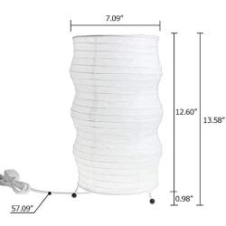 Archi Table Lamp, Standing Lamps with Rice Paper Shade for Bedroom, Livingroom (Cylinder)