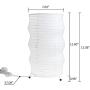 Archi Table Lamp, Standing Lamps with Rice Paper Shade for Bedroom, Livingroom (Cylinder)