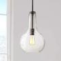 Hamlin Warm Bronze Mini Pendant Light 10'' Wide Modern Clear Glass Fixture for Kitchen Island Dining Room - Possini Euro Design