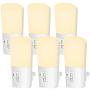 LOHAS Dimmable Night Light, LED Night Light with Dusk to Dawn Sensor, Soft White 3000K Plug-in Night Light for Kids, Adjustable Brightness 5-80LM Cute Night Light for Bedroom Bathroom Hallway, 6 Pack