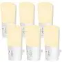 LOHAS Dimmable Night Light, LED Night Light with Dusk to Dawn Sensor, Soft White 3000K Plug-in Night Light for Kids, Adjustable Brightness 5-80LM Cute Night Light for Bedroom Bathroom Hallway, 6 Pack