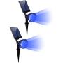 CANAGER Solar Spotlights Outdoor,Waterproof Solar Powered Landscape Lights for Yard,Garden,Driveway-Blue-2Packs