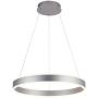 ROYAL PEARL Modern Foyer Pendant Light Dimmable LED Chandelier Adjustable Hanging Pendant Lighting Silver 76W for Living Dining Room Bedroom
